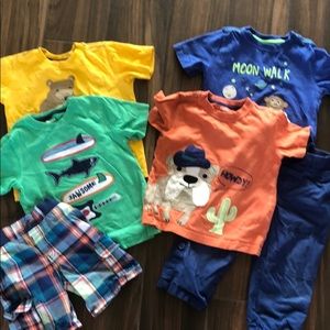 Gymboree Boys Lot, 4 shirts, 1 short, 1 pant